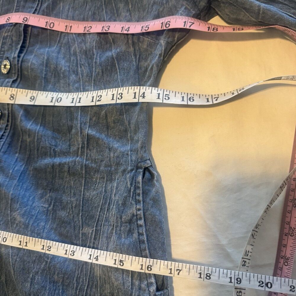 Womens Dress Size Medium Denim Jean Y2k, 80's, 90's Acid Stone Wash Countrycore - Picture 9 of 12